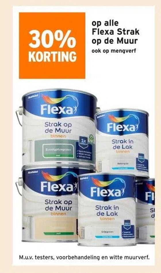 op alle Flexa Strak op de Muur
