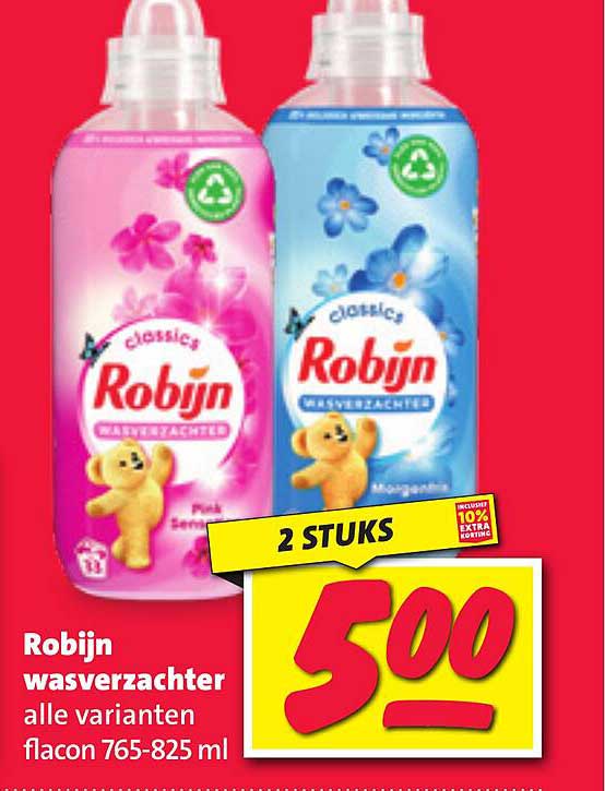 Robijn wasverzachter alle varianten flacon 765-825 ml