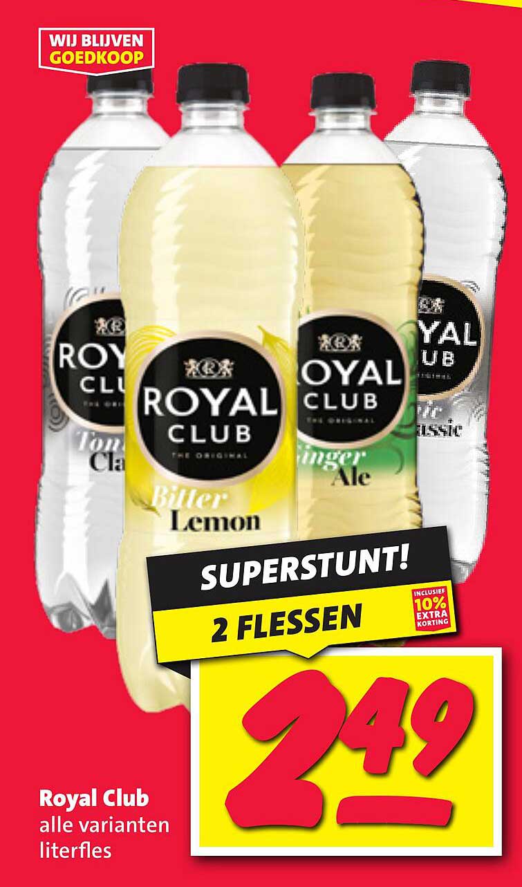 Royal Club alle varianten literfles