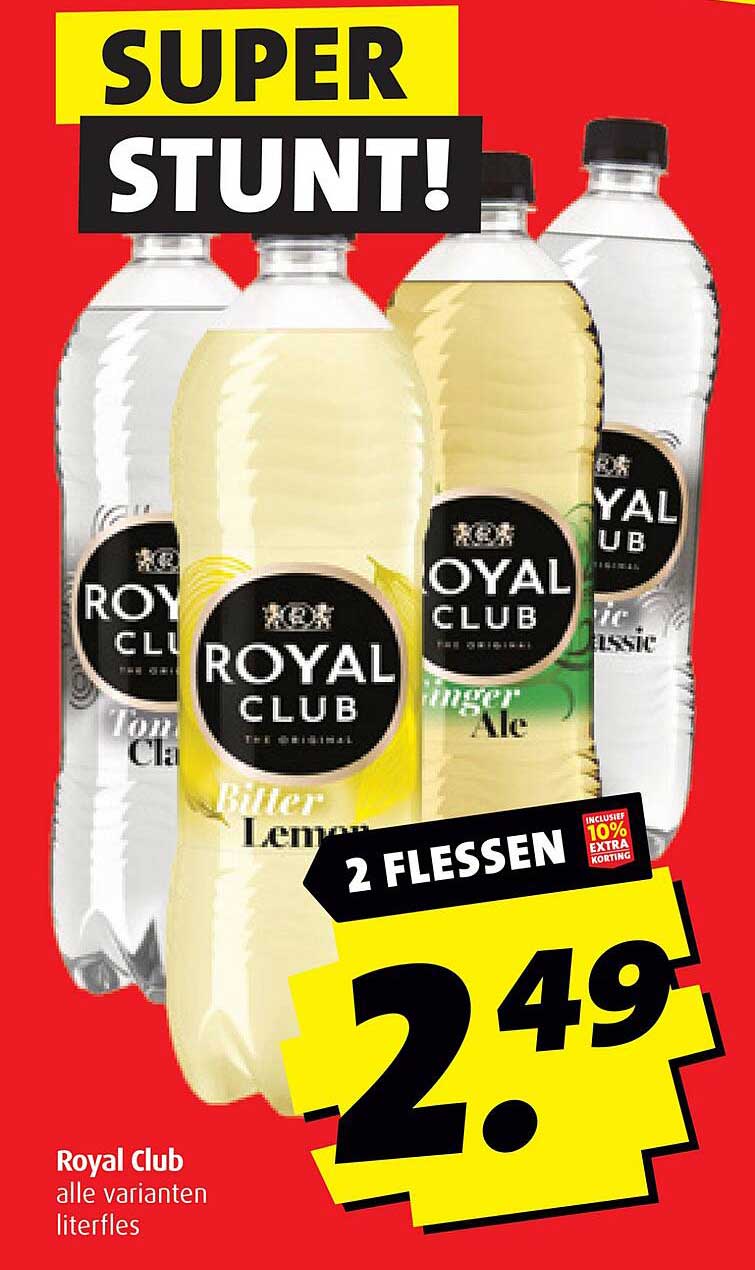 Royal Club alle varianten literfles