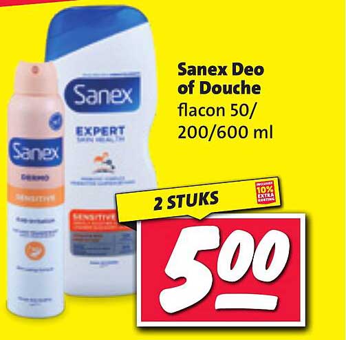 Sanex Deo of Douche flacon 50/200/600 ml