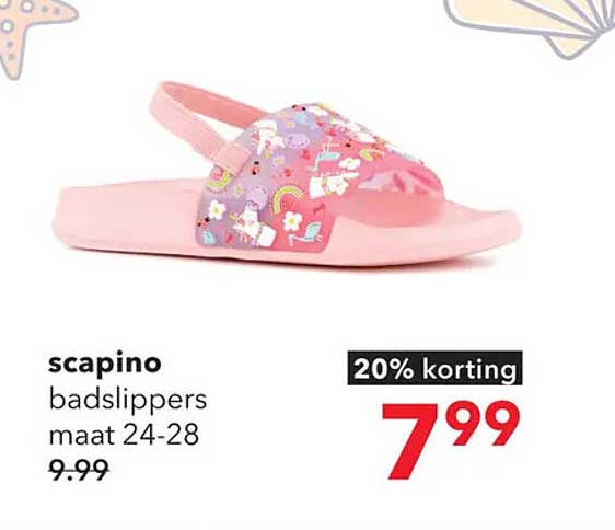 scapino badslippers maat 24-28
