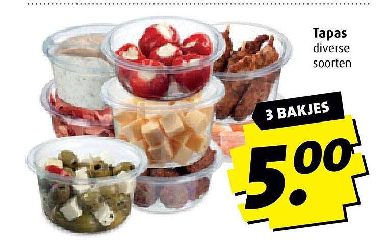 Tapas diverse soorten
