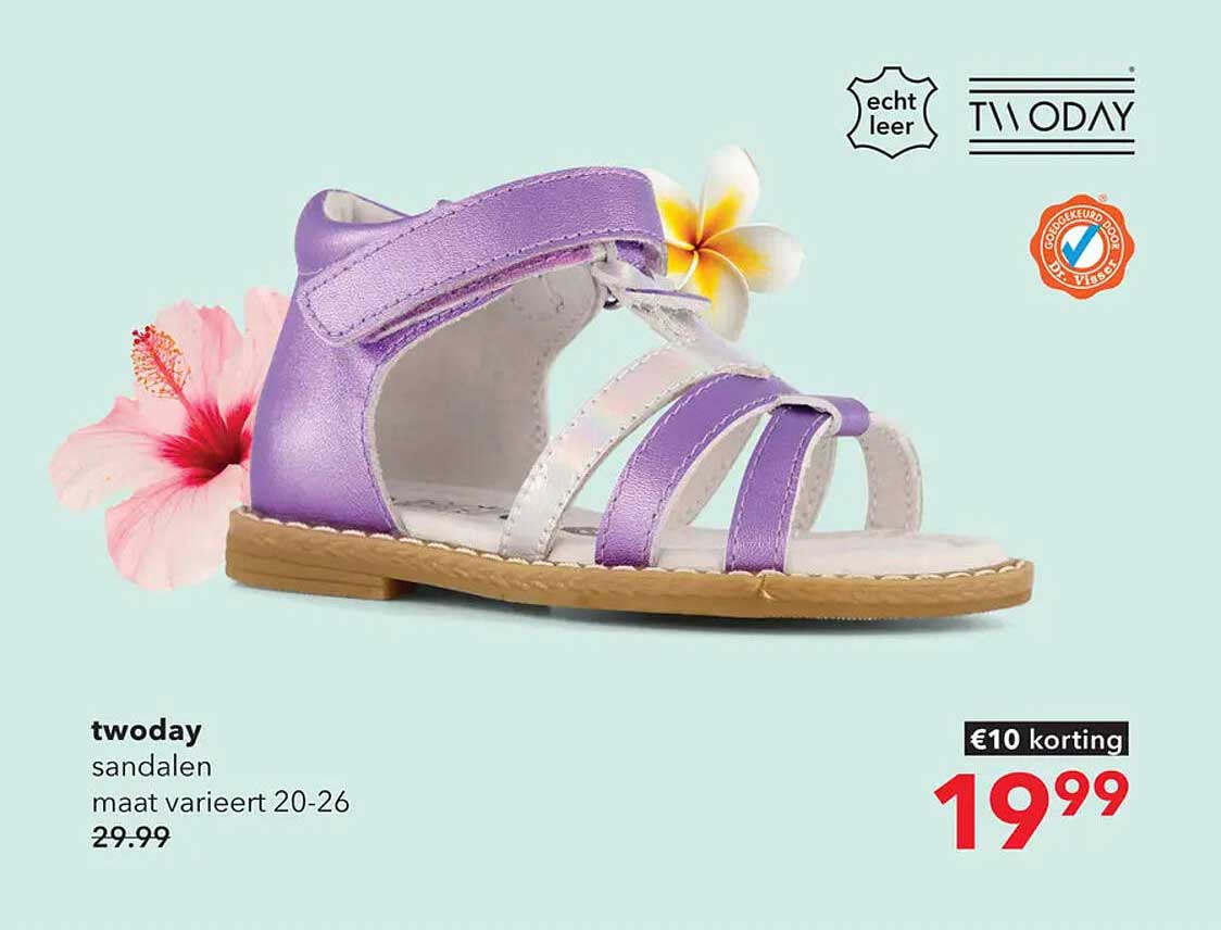 twoday sandalen maat varieert 20-26