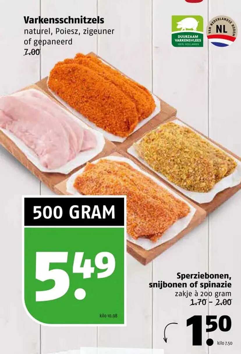 Varkensschnitzels naturel, Poiesz, zigeuner of gepaneerd