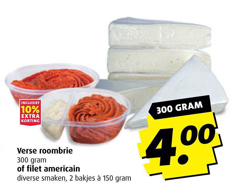 Verse roombrie 300 gram of filet american