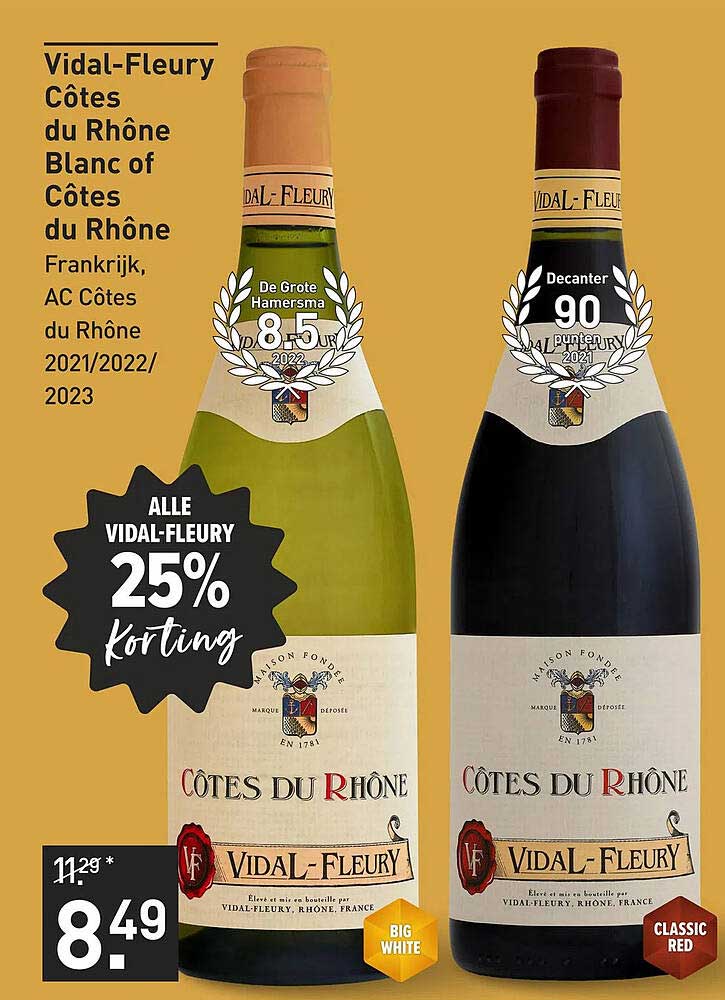 Vidal-Fleury Côtes du Rhône Blanc of Côtes du Rhône