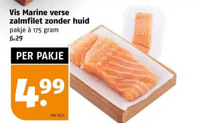 Vis Marine verse zalmfilet zonder huid