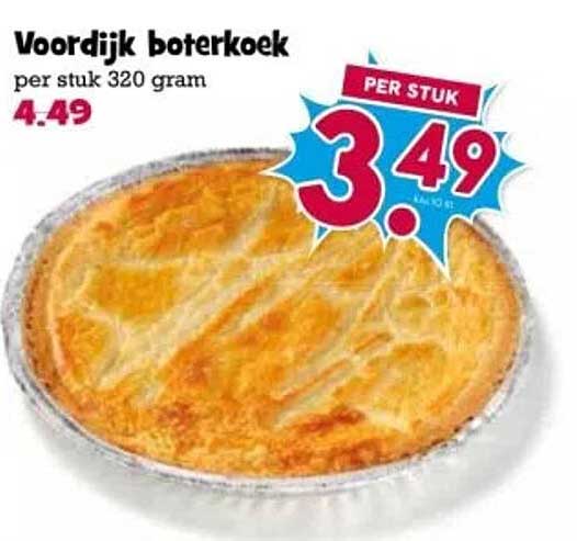 Voordijk botertkoek per stuk 320 gram