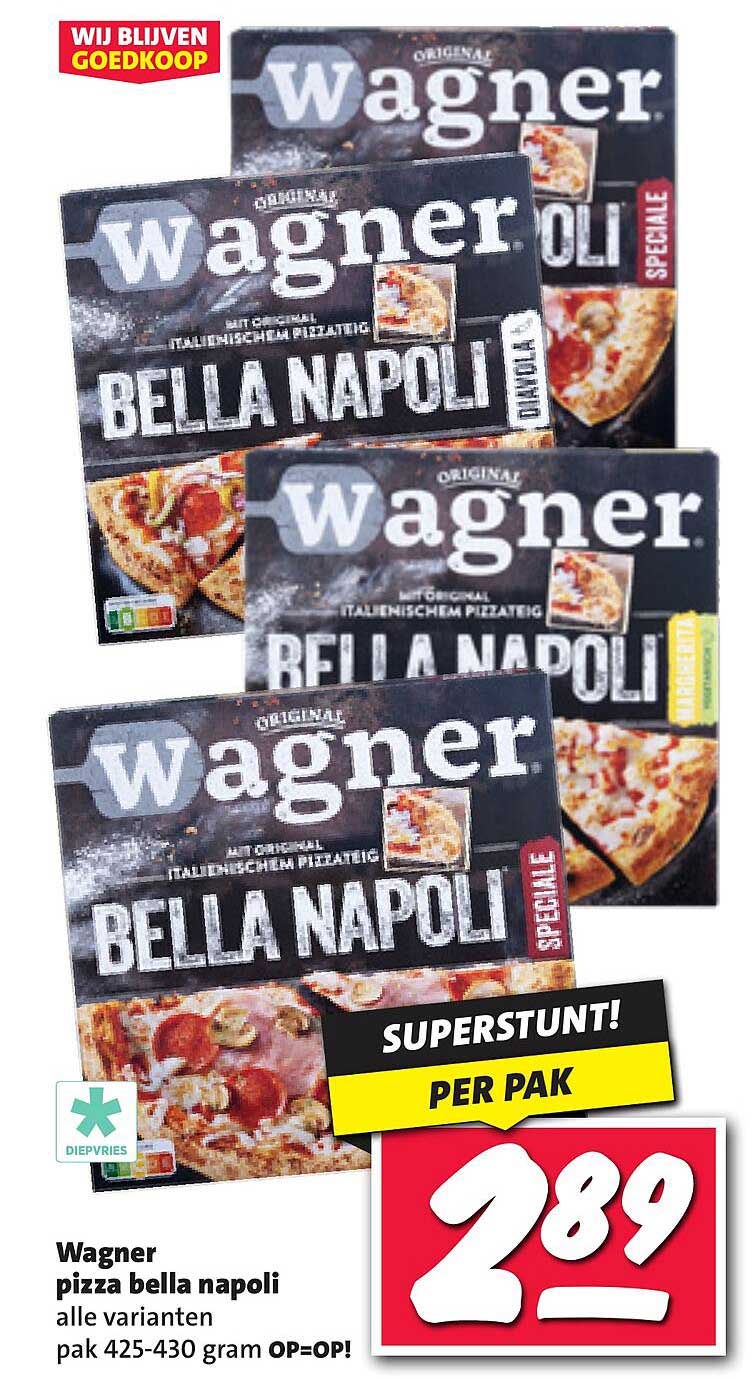 Wagner pizza bella napoli alle varianten pak 425-430 gram OP=OP!