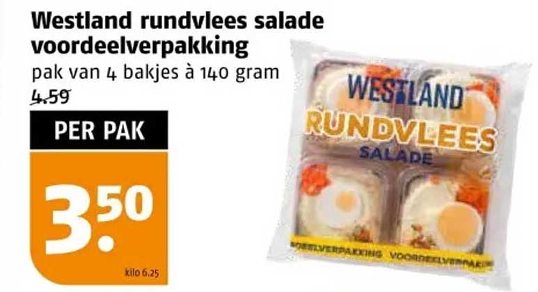Westland rundvleessalade voordeelverpakking