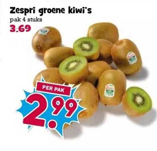 Zespri groene kiwi's pak 4 stuks