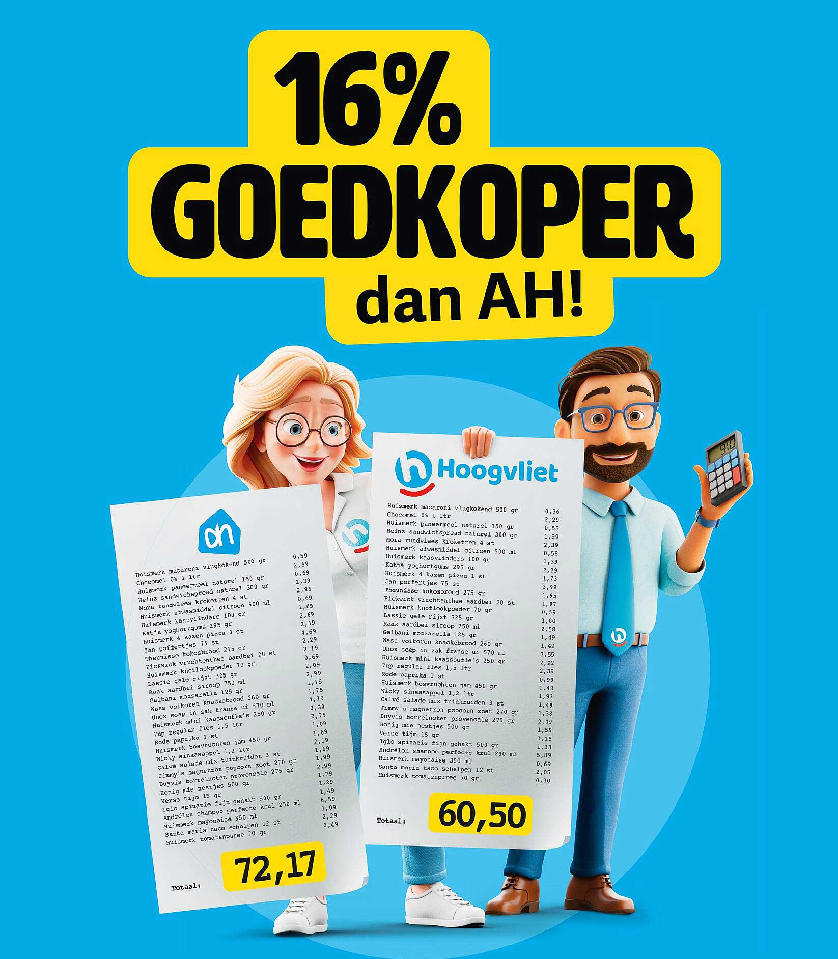 16% GOEDKOPER dan AH!