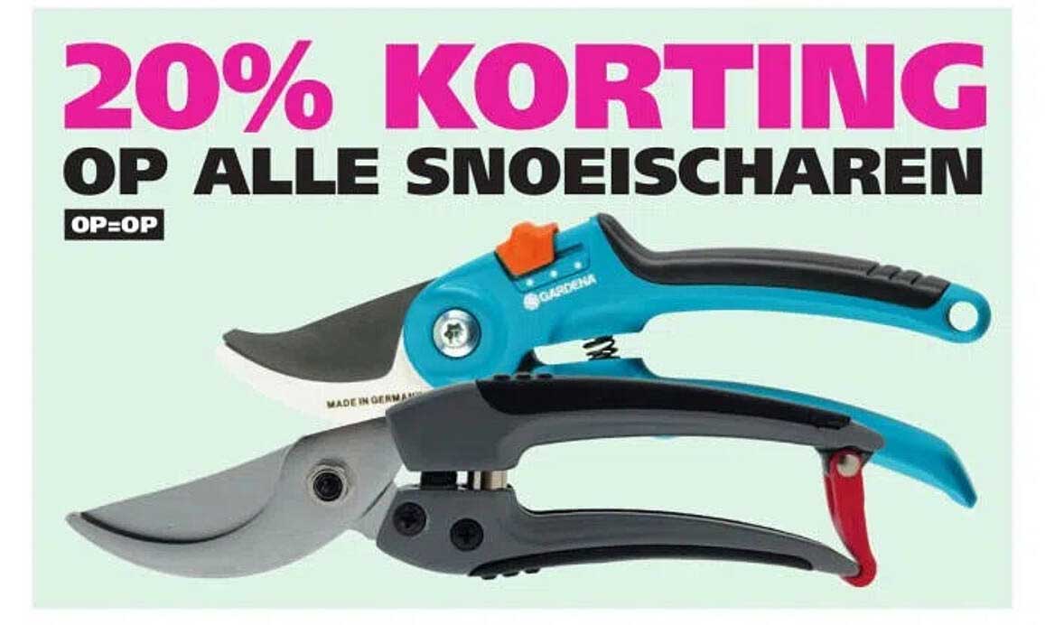 20% KORTING OP ALLE SNOEISCHAREN OP=OP
