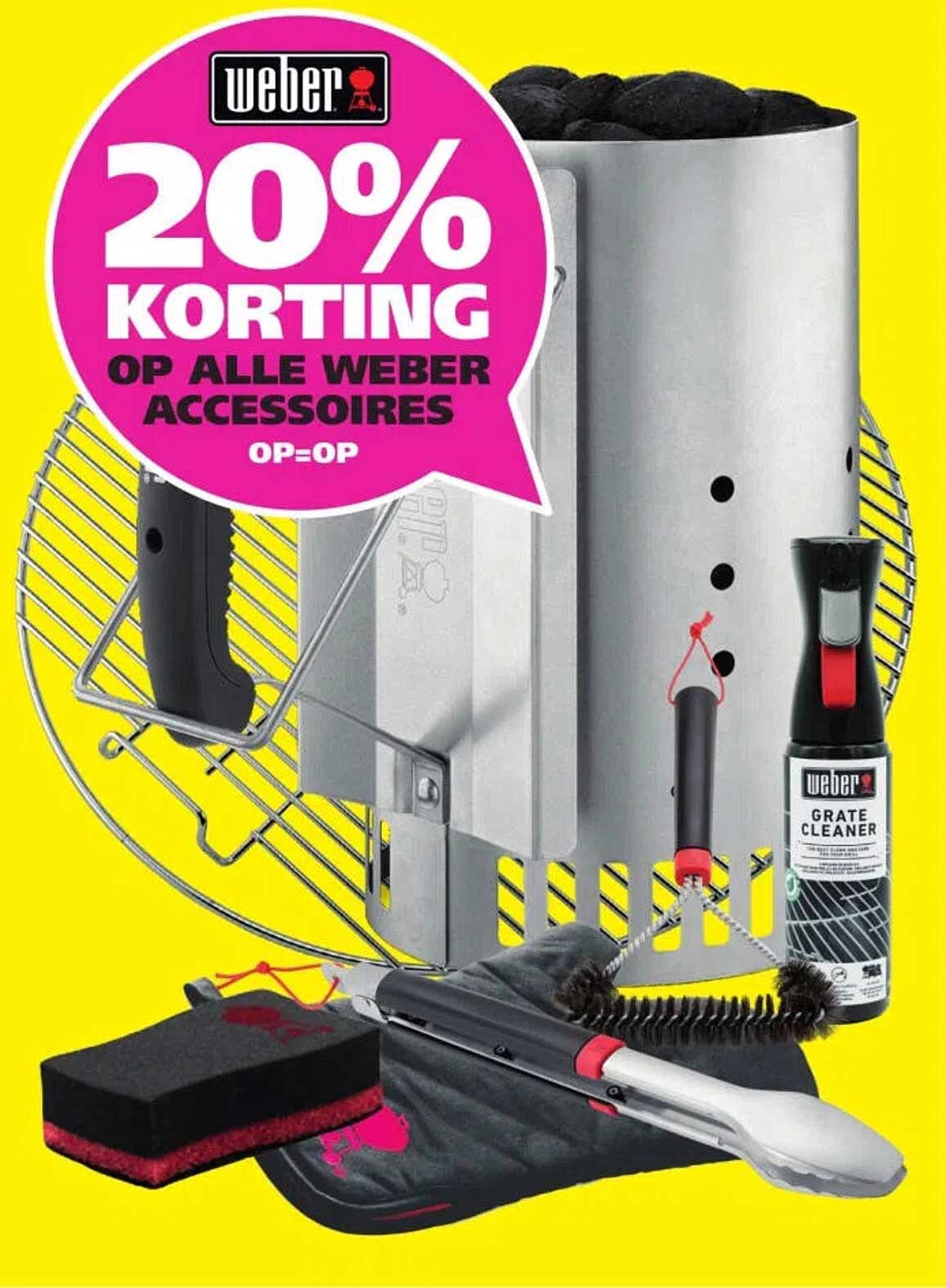 20% korting op alle Weber accessoires op=op