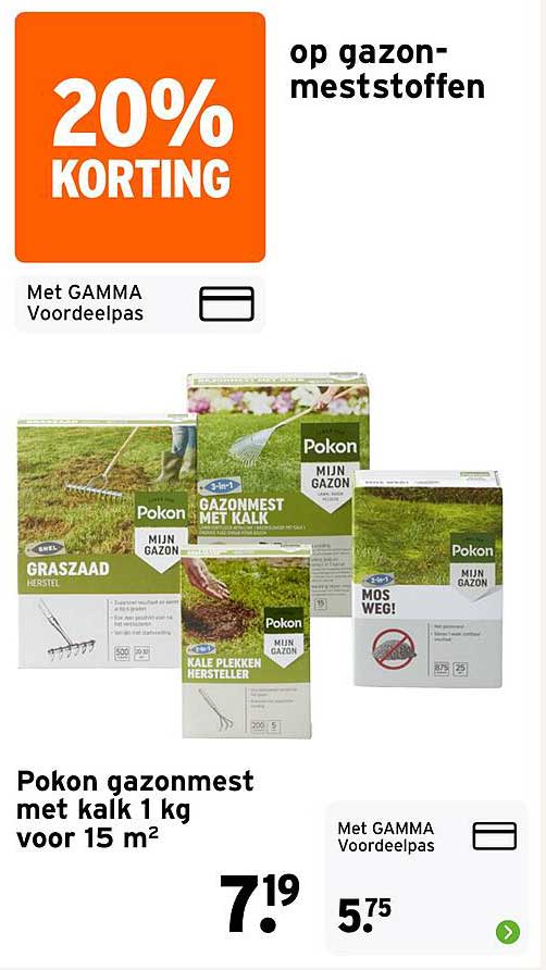 20% korting op gazonmeststoffen