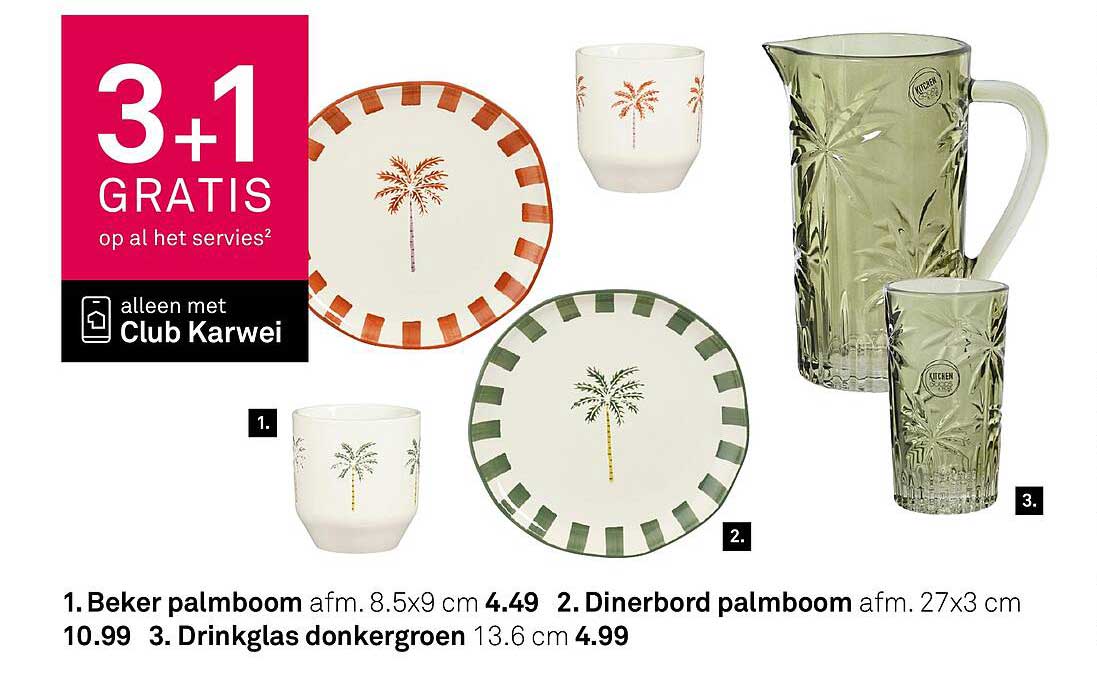 3+1 GRATIS op al het servies
