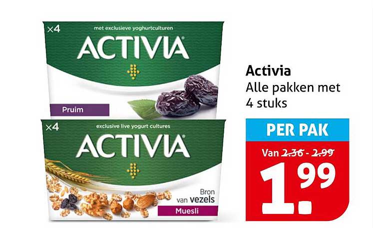 Activia Alle pakken met 4 stuks