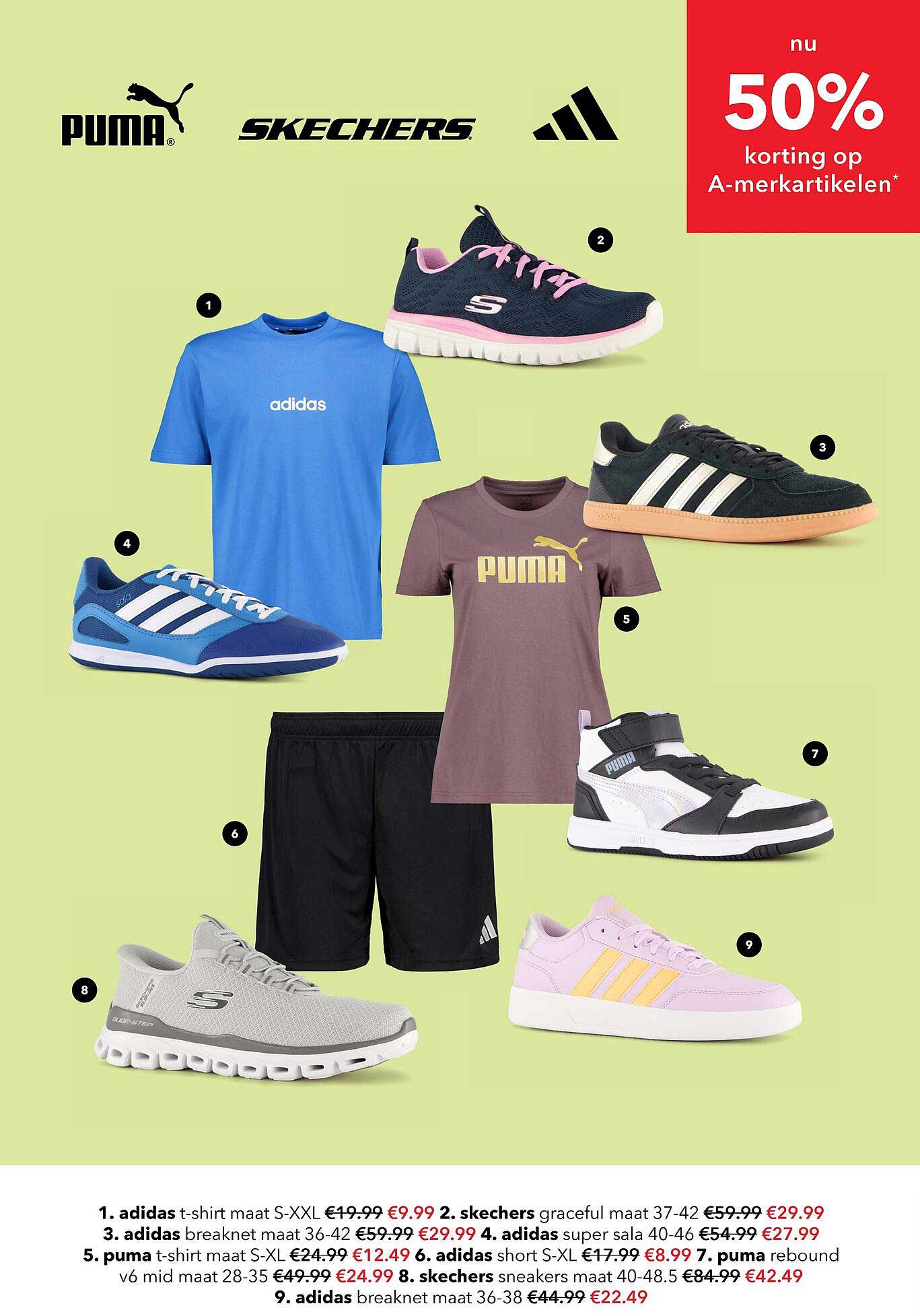 adidas t-shirt maat S-XXL