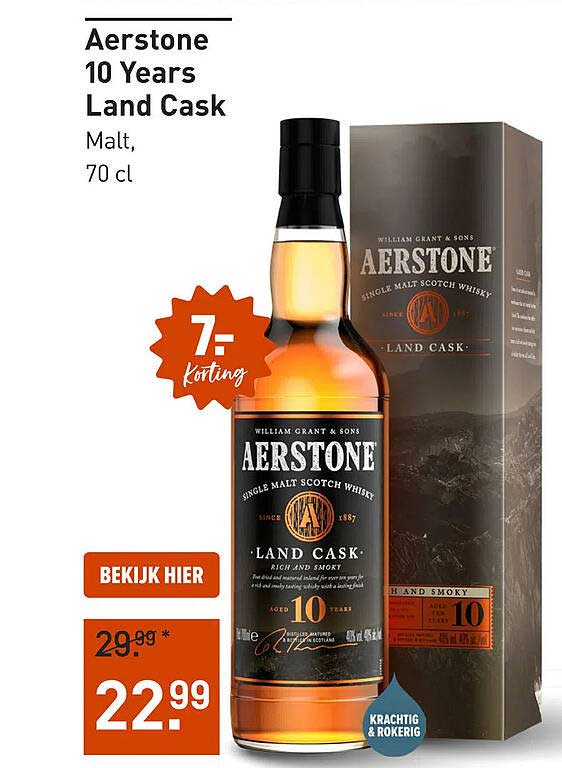 Aerstone 10 Years Land Cask Malt, 70 cl