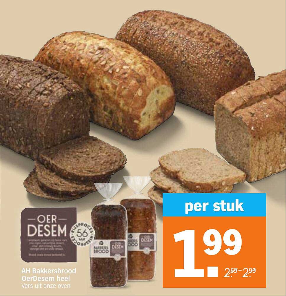 AH Bakkersbrood OerDesem heel Vers uit onze oven