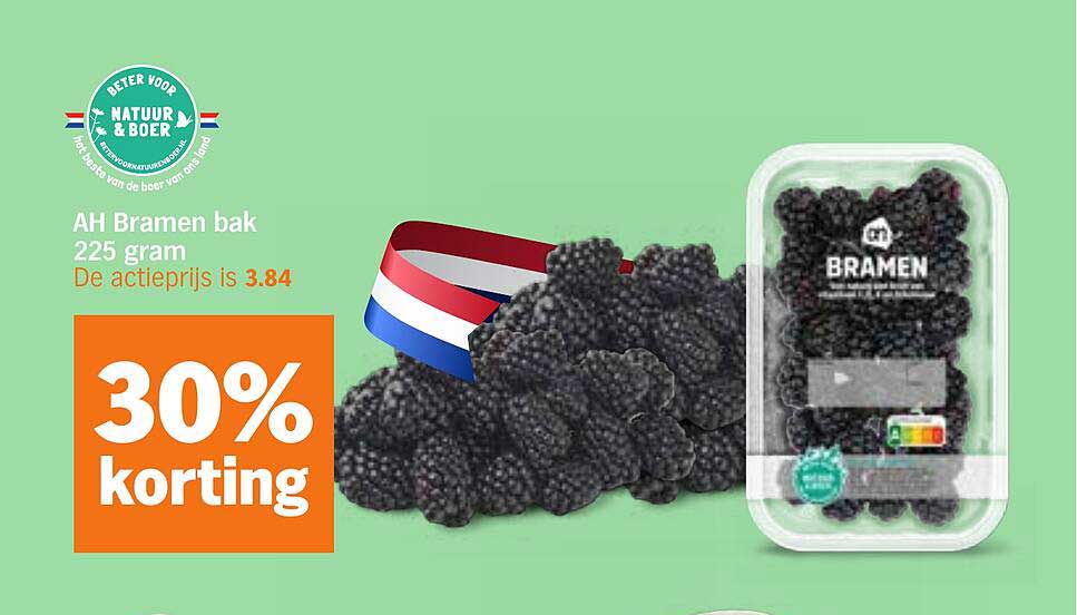 AH Bramen bak 225 gram 30% korting