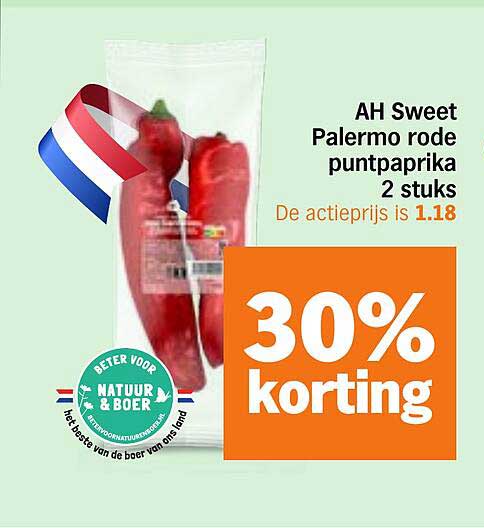 AH Sweet Palermo rode puntpaprika 2 stuks