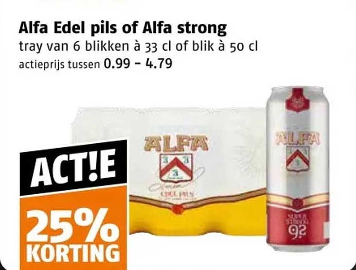 Alfa Edel pils of Alfa strong