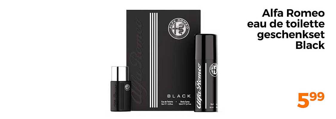 Alfa Romeo eau de toilette geschenkset Black
