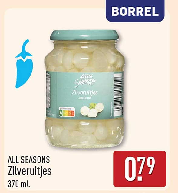 ALL SEASONS Zilveruitjes 370 ml.