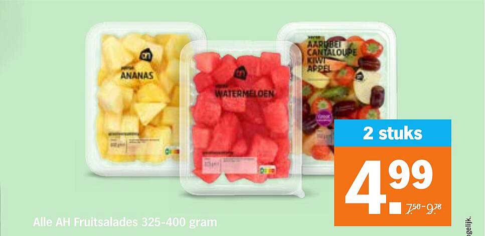 Alle AH Fruitsalades 325-400 gram 2 stuks