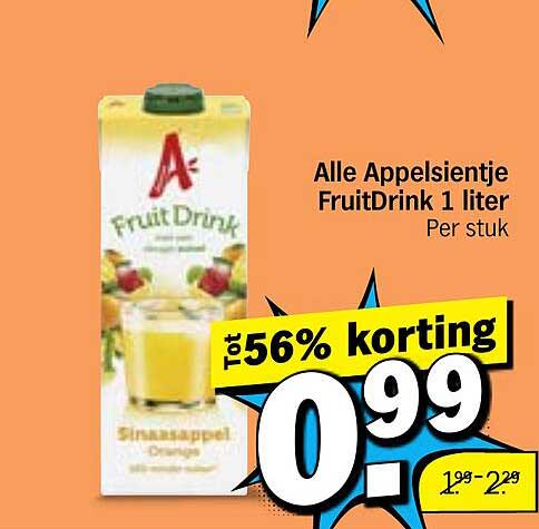 Alle Appelsientje FruitDrink 1 liter Per stuk
