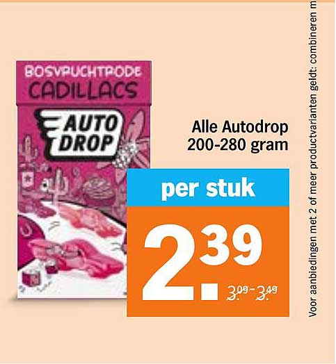 Alle Autodrop 200-280 gram