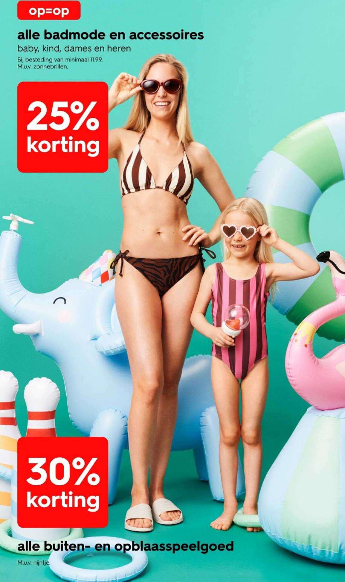alle badmode en accessoires 25% korting