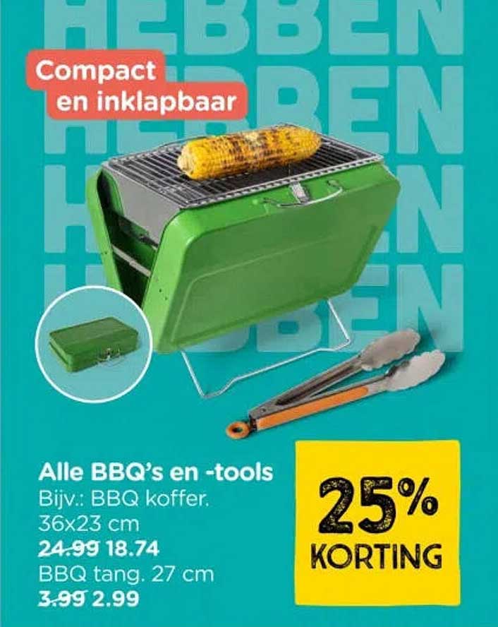 Alle BBQ's en -tools 25% KORTING