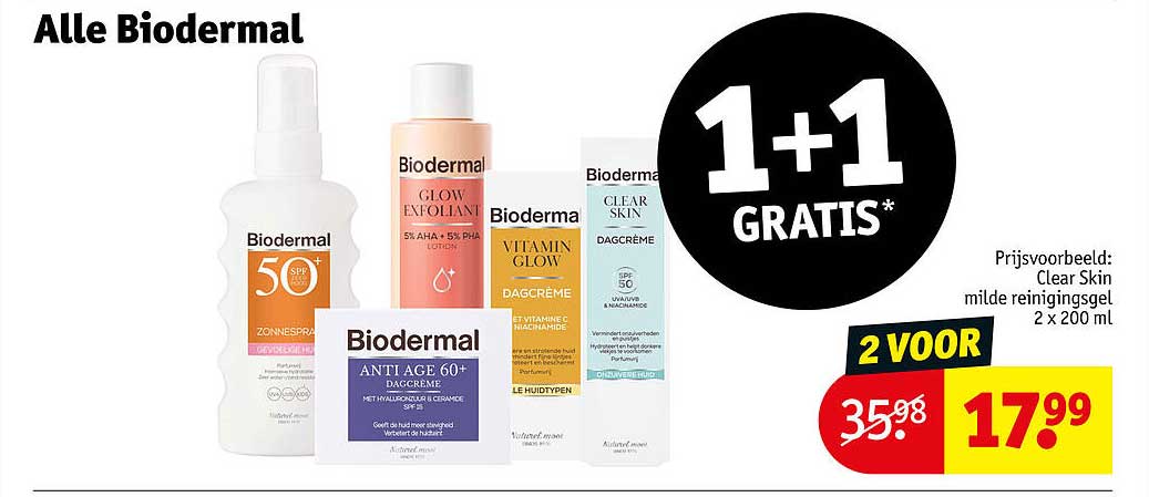 Alle Biodermal 1+1 GRATIS*