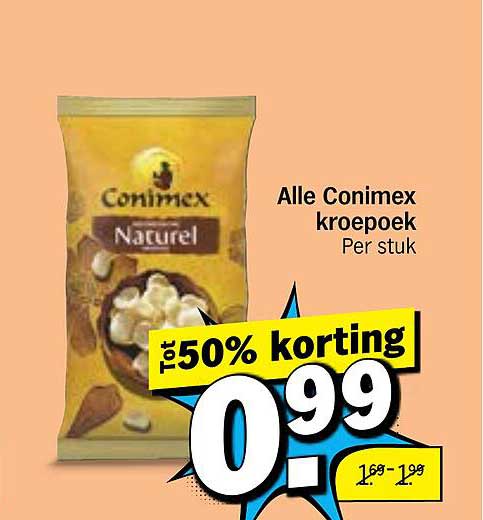 Alle Conimex kroepoek Per stuk tot 50% korting