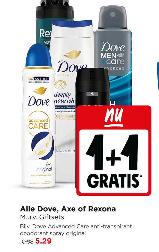 Alle Dove, Axe of Rexona 1+1 gratis