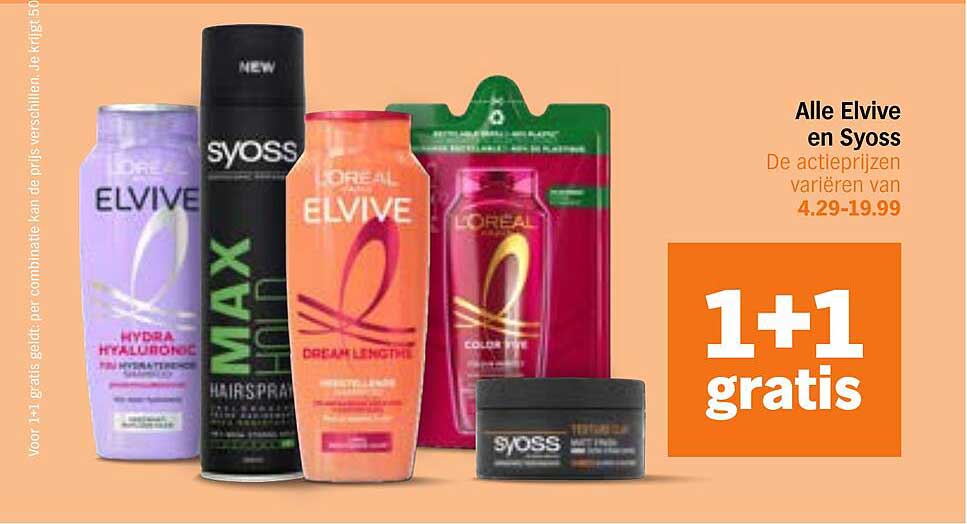 Alle Elvive en Syoss 1+1 gratis