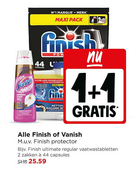 Alle Finish of Vanish 1+1 GRATIS