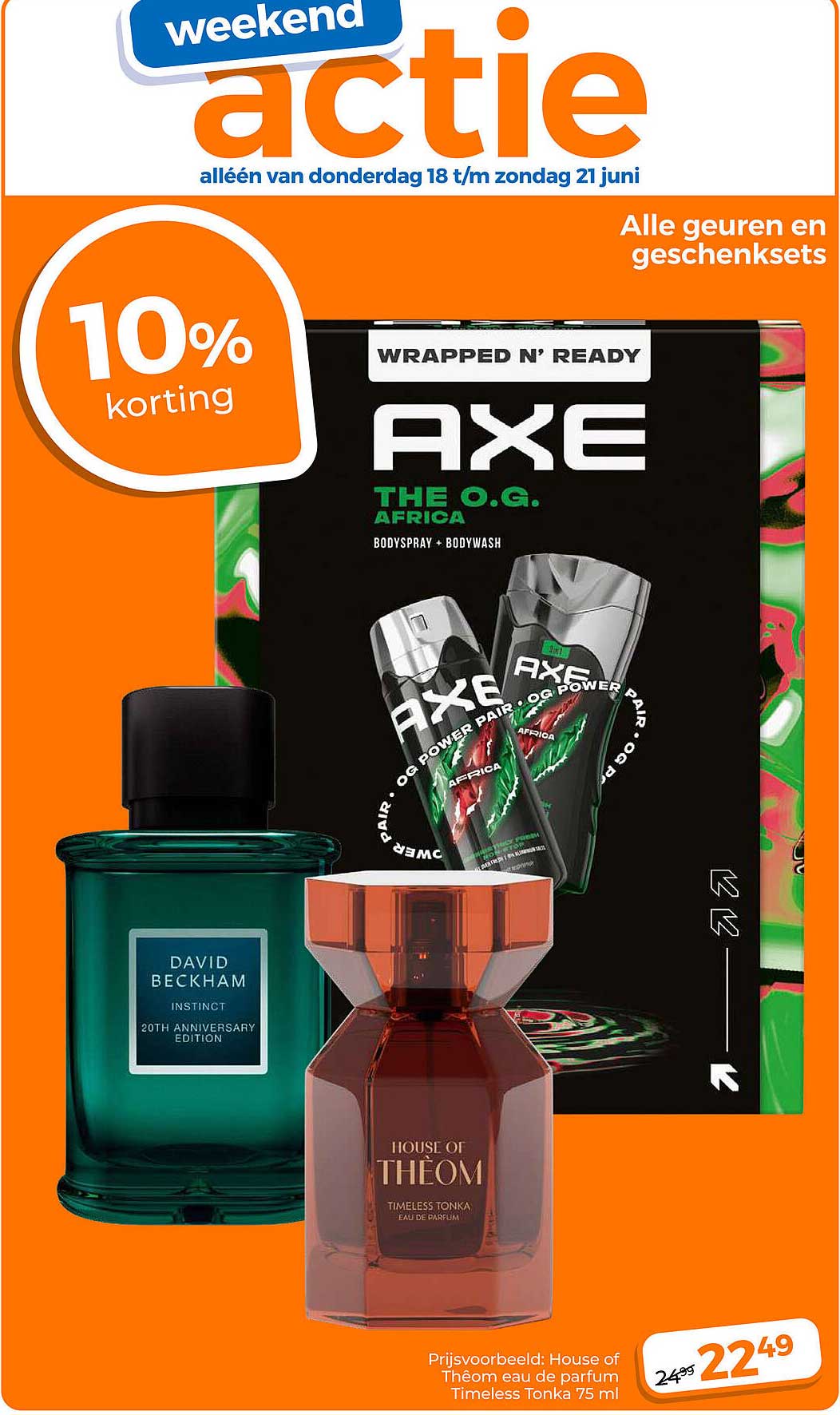 Alle geuren en geschenksets 10% korting