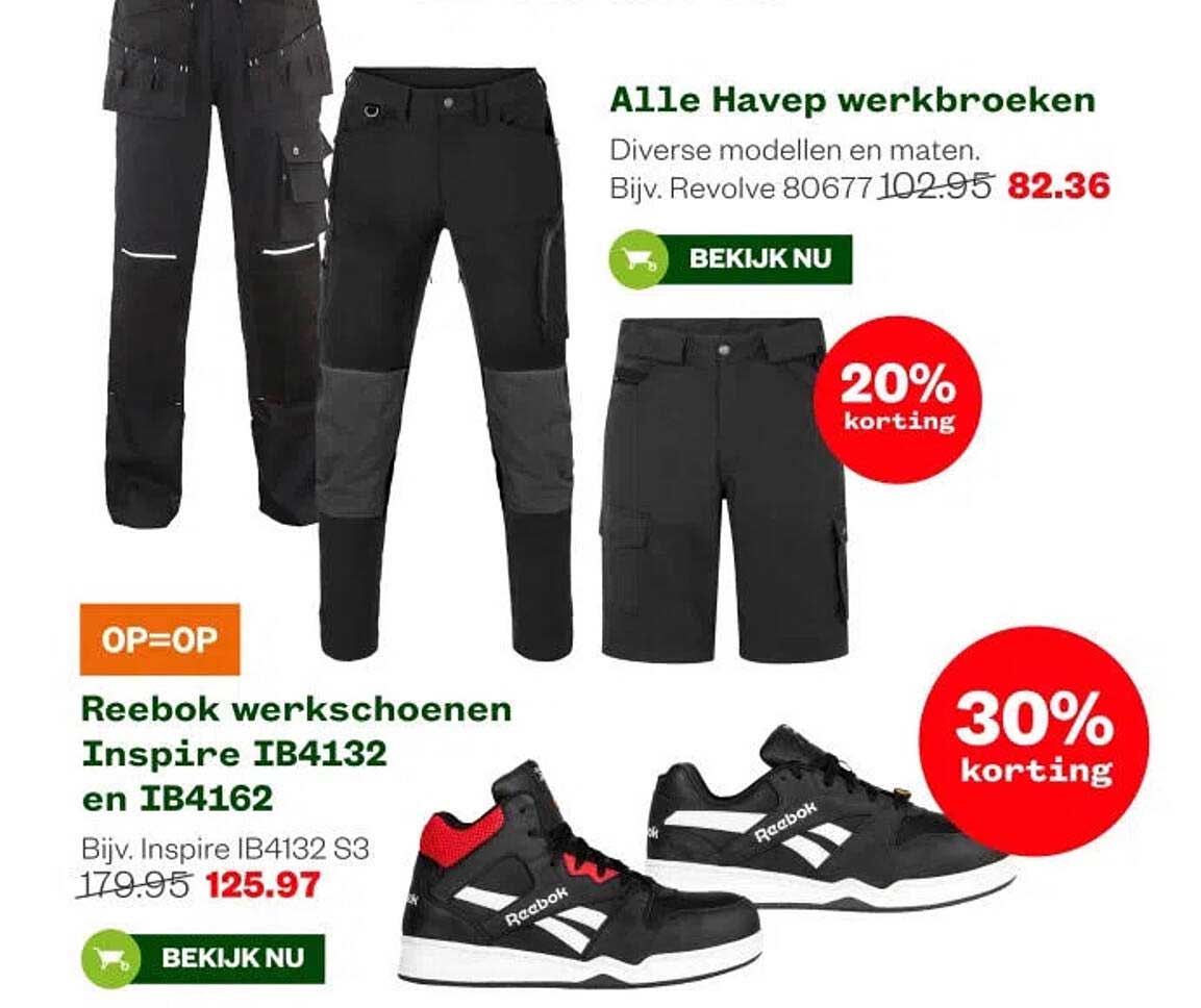 Alle Havep werkbroeken
