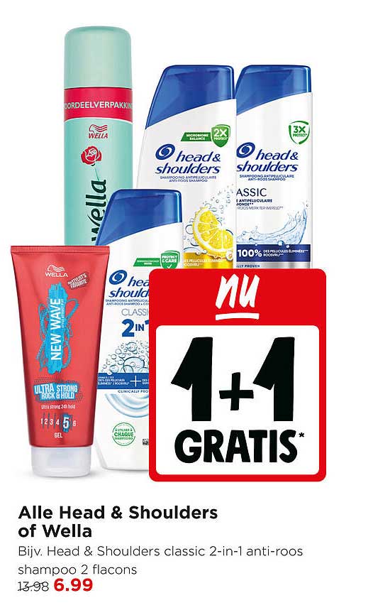 Alle Head & Shoulders of Wella 1+1 gratis