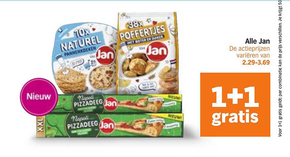 Alle Jan 1+1 gratis