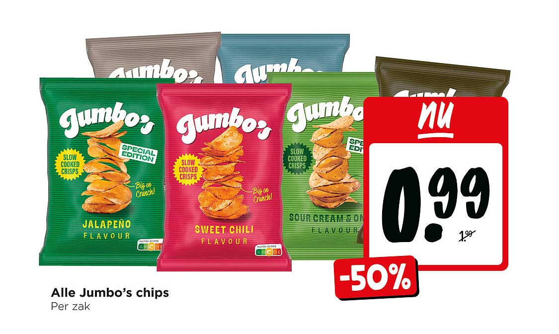 Alle Jumbo’s chips -50%