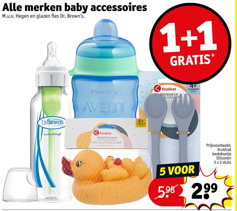 Alle merken baby accessoires 1+1 GRATIS*