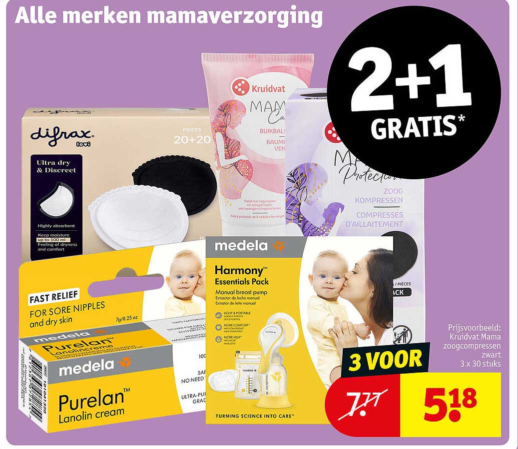 Alle merken mamaverzorging 2+1 GRATIS*