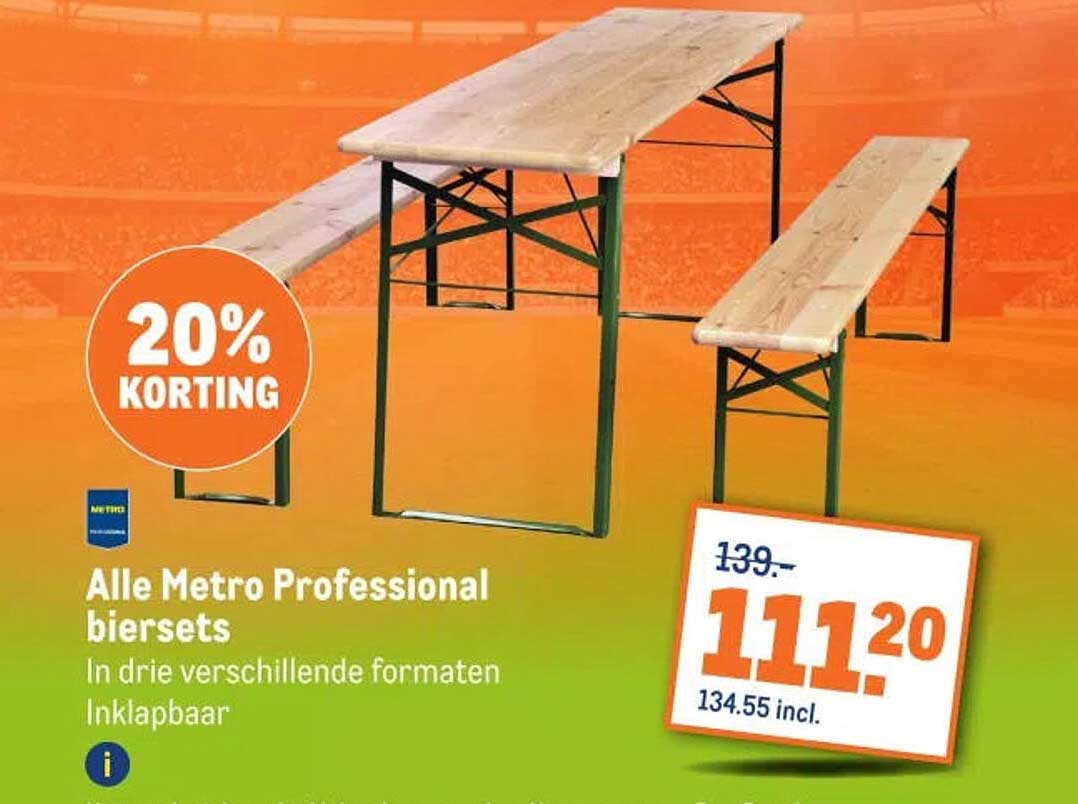 Alle Metro Professional bierets 20% korting