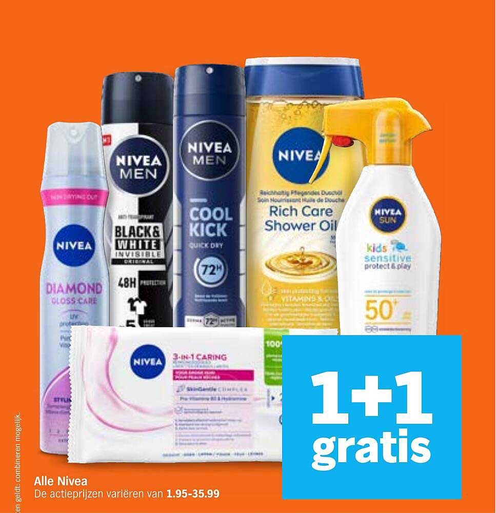 Alle Nivea 1+1 gratis