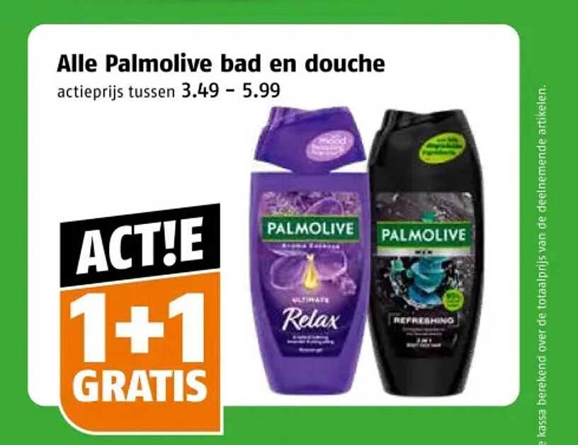 Alle Palmolive bad en douche 1+1 gratis